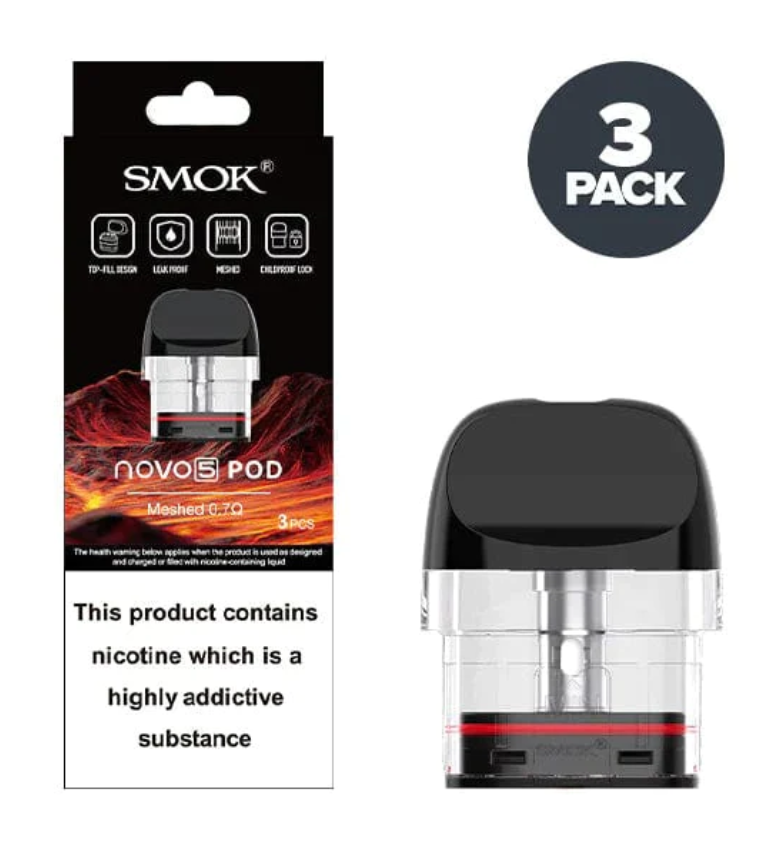 Pod de remplacement Smok Novo 5 (paquet de 3)